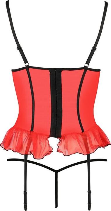 Actual product image Passion Ruffle Corset with Open Cups Plus Thong (2 pcs.)