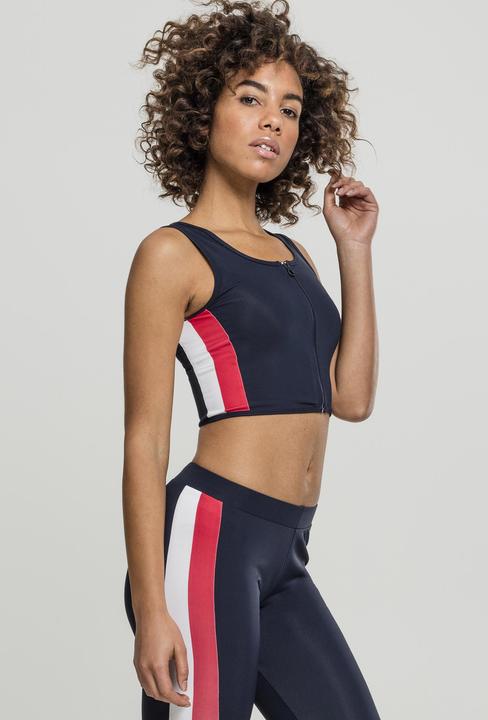 Actual product image Urban Classics Ladies Side Stripe Cropped Zip Top (S)