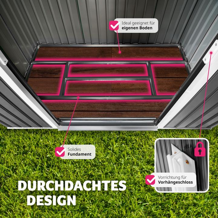 Actual product image tectake Shed with saddle roof