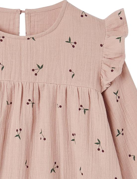 Vertbaudet Mädchen Kleid mit Volants, Musselin