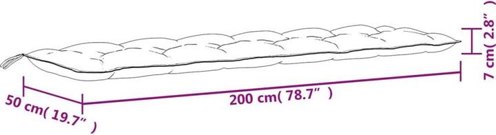 Produktbild VidaXL Gartenbank-Auflage O x ford-Gewebe (200 x 50 x 7 cm)