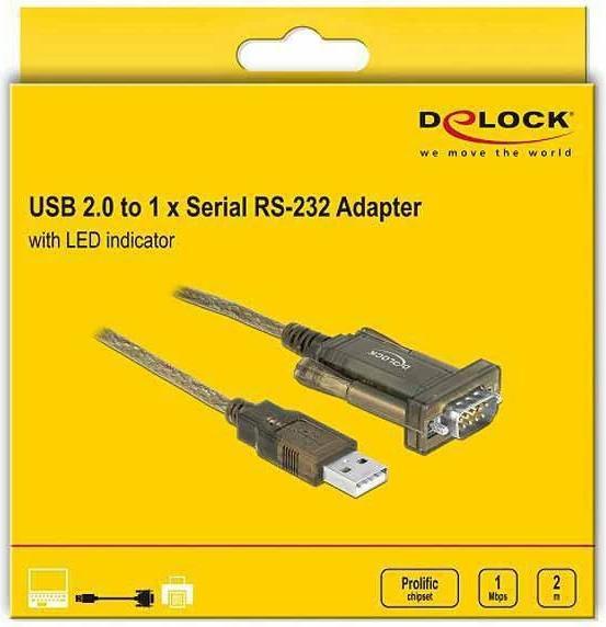 Immagine prodotto Delock Adattatore seriale 64073 USB-A - RS-232 (2 m)