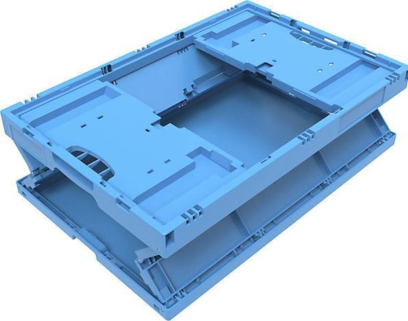 Produktbild Walther Faltbox aus Polypropylen, Inhalt 44 l, ohne Deckel, blau, stapelbar (600 x 400 x 220 mm, 41.40 l)
