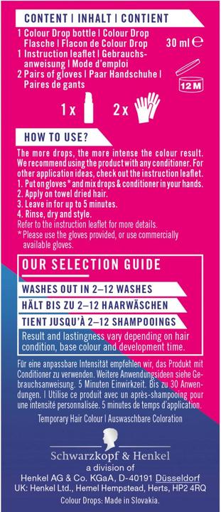 Produktbild Schwarzkopf Live Temporary Colour Drops (Pink)