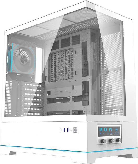 Produktbild Darkflash Tech Darkflash DY451 PRO computer case with fan (white) (mATX, ITX, ATX)