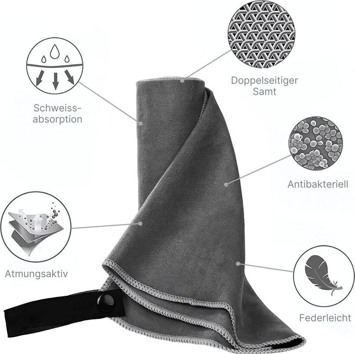 Immagine prodotto Hermex Asciugamano fitness Asciugamano sportivo in microfibra Asciugamano da spiaggia Asciugamano da bagno (152 x 76 cm)