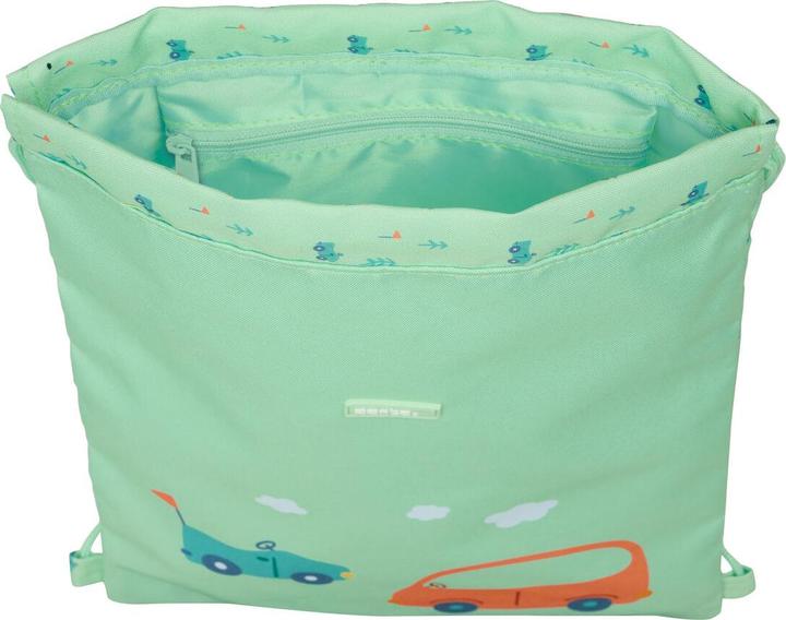 Actual product image Safta Backpack bag with straps Coches green 26 x 34 x 1 cm