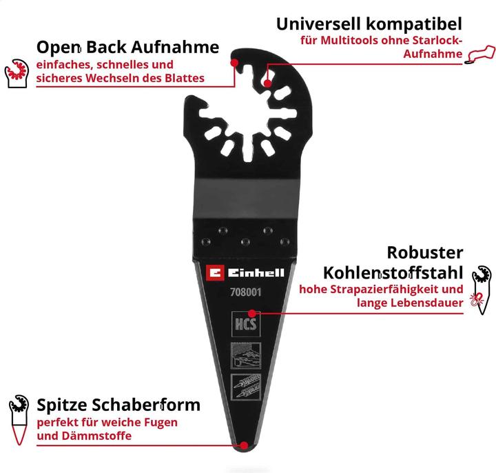 Actual product image Einhell Schaber/Messer, 708001, HCS, Spitz