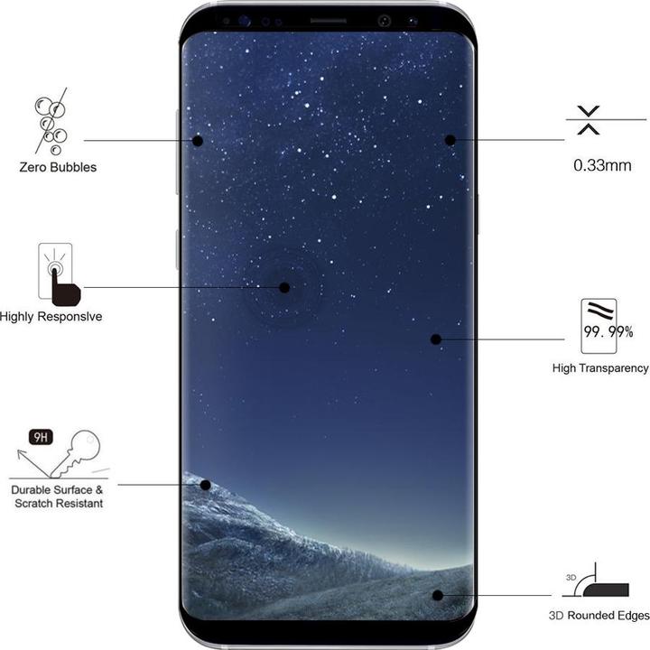 Produktbild Eiger Mountain Glass Clear Edge (1 Stück, Samsung Galaxy S8+)
