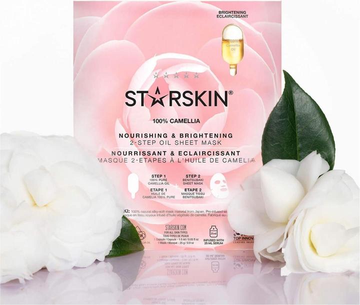 Produktbild Starskin - 100% Camellia Nourishing & Brightening 2-Step Oil Sheet Mask (1 ml)