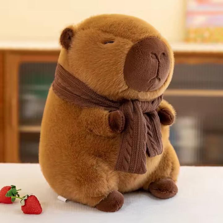 Tinisu Capybara Kuscheltier - 35 cm Plüschfigur weiches Stofftier (35 cm)