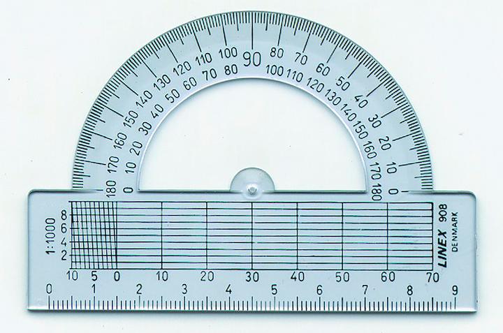 Produktbild Linex Halbkreis-Winkelmesser 80mm (180 mm)