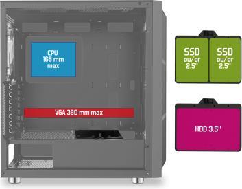 Actual product image Spirit Of Gamer Boitier ATX-mATX 8920RA/GHOST 5 (ATX, mATX, Mini-ITX)