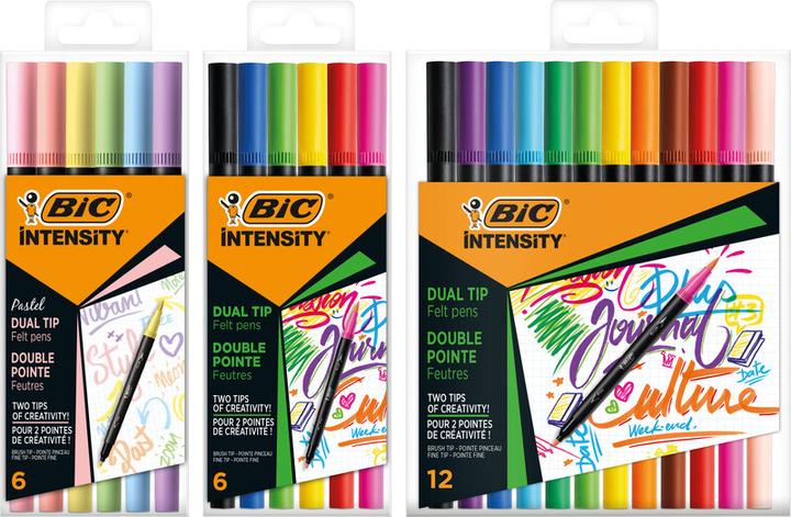 Produktbild Bic Fasermalstift Dual Tip (Mehrfarbig, 12 x)