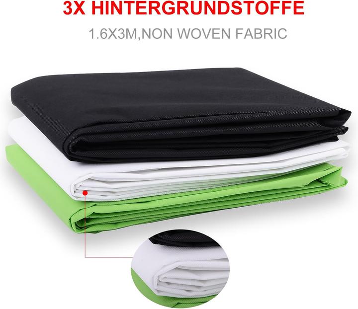 Produktbild Hakutatz Fotostudio Hintergrund-Set 5-in-1