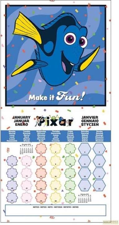 Actual product image Disney Pixar 2025 30X30 Brochure Calendar (30 x 30 cm, German)