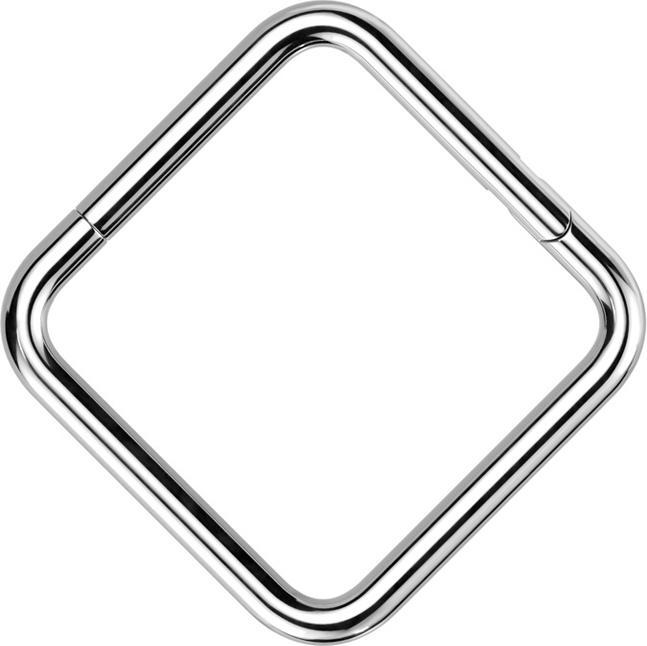 Produktbild Star Piercing Micro Segmentring klappbar silber Quadrat (ohne Messing, Titan G23)