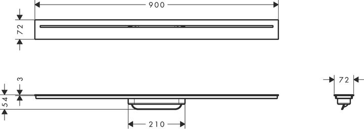 Actual product image Axor Drain, set de finition pour caniveau, 900mm, 42522 (900 mm)