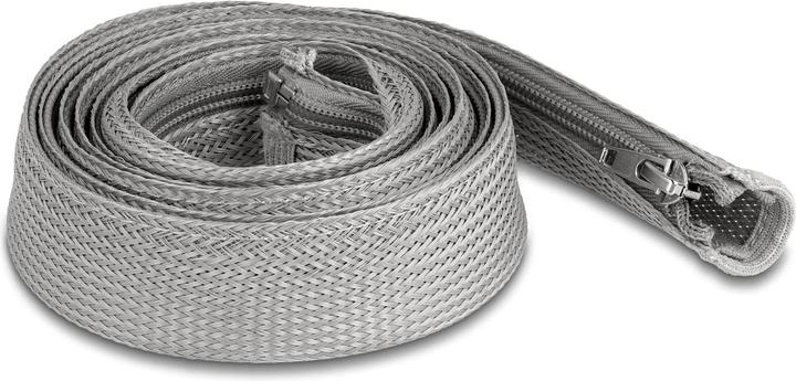 Actual product image Delock Braided hose with zipper heat resistant 2 m x 30 mm gray (Cable conduit, 200 cm)