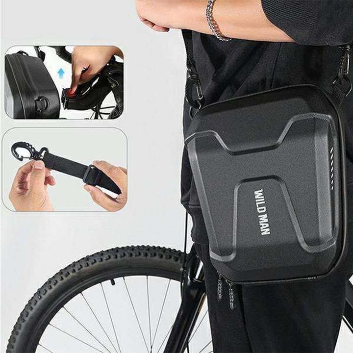 Actual product image Wildman Bicycle accessory traveling bag for bike handlebars with zipper 3L E8 black (3 l, Handlebar bag)