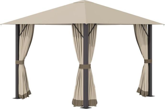 Produktbild Swisshandel24 Gartenpavillon 3x3 m mit Belüftungslöcher mit 4x Seitenteile Alu Polyester (297 cm, 297 cm)
