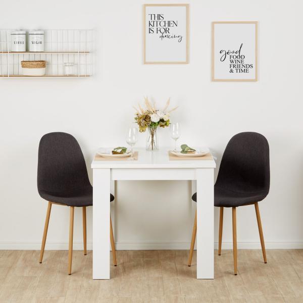 Produktbild Homestyle4u Essgruppe mit Esstisch und Stühlen (80 x 80 x 75 cm)