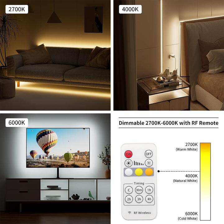 Produktbild Lumina Swiss COB LED Strip (Neutralweiss, Kaltweiss, Warmweiss, 200 cm, Indoor)