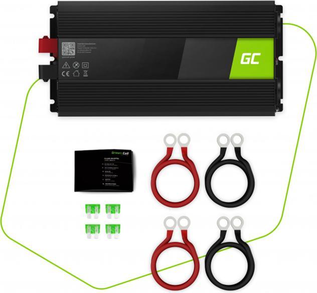 Productafbeelding GreenCell Omvormer 12V naar 230V zuivere sinus 1500W