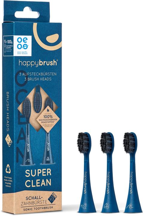 happybrush ECO VIBE 3 spazzole con attacco Ocean (3 x)