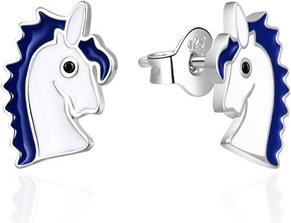 Agato - Silver earrings with enamel Unicorns AGT-ED006P