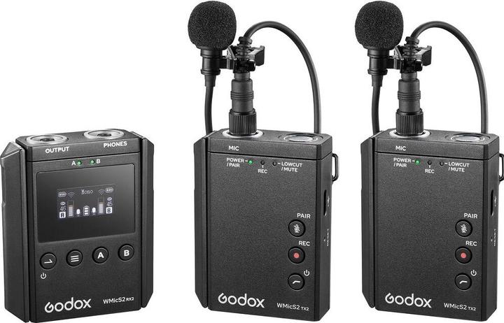 Actual product image Godox WMicS2 Kit 2 UHF Wireless Microphone System