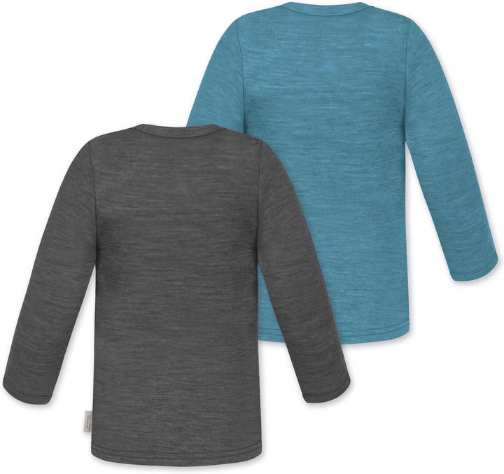 Produktbild Normani 2er Pack Baby Merino Longsleeve „Taupo" - 9473 (74, 80)