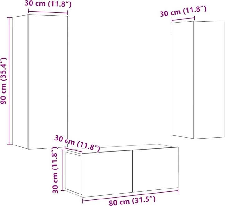 Produktbild VidaXL Arre (80 x 30 x 30 cm)