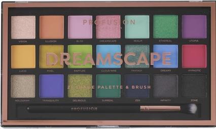 Profusion Cosmetics Dreamscape 21 Shade Palette with Brush