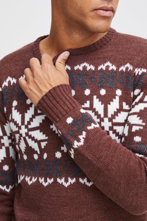Actual product image Solid Norwig Men's Jumper Chunky Knit Pullover With Crew Neck (M)