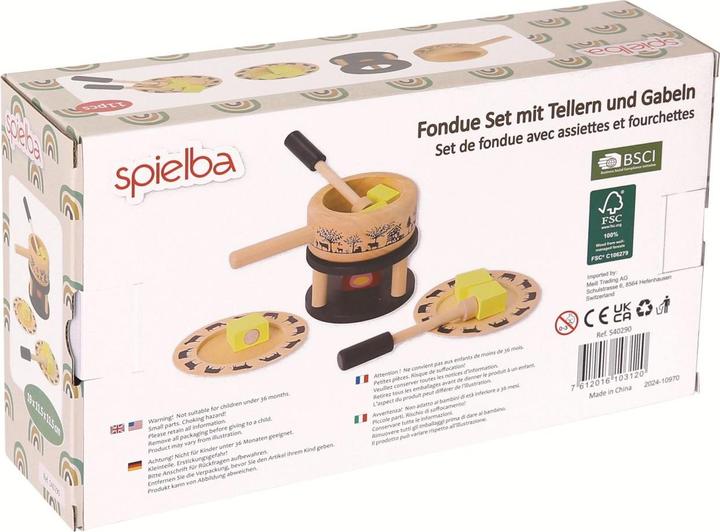 Produktbild Spielba Fondue Set mit Teller und Gabel