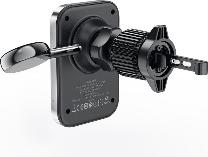 Immagine prodotto Acefast Supporto da auto D18 con caricatore induttivo MagSafe/Qi + cavo USB-A USB-C - nero