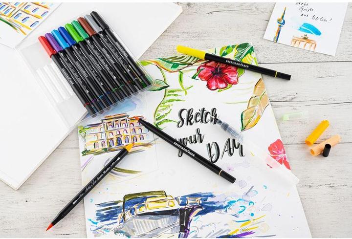 Actual product image EberhardFaber Fiber pen Sketch Marker Artist Color 12 pieces (Multicoloured, 12 x)