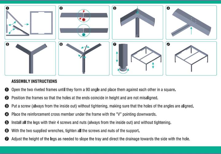 Produktbild Fourtwenty Metall Growing Table 120 x 120cm
