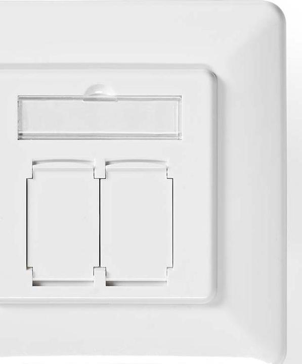Immagine prodotto Nedis Presa di rete a muro | da incasso | 2 porte | CAT7 | diritta | presa | placcata oro | PVC | El