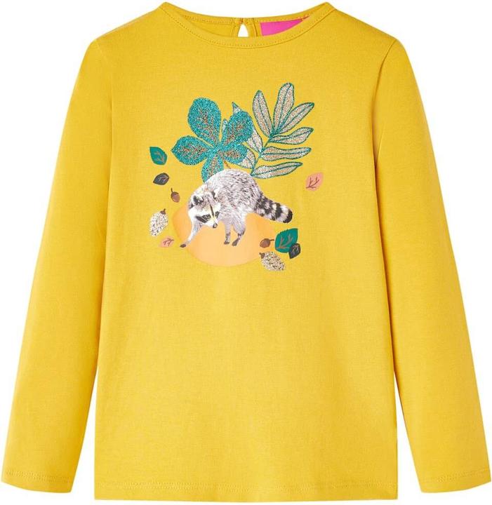VidaXL Kinder-Langarmshirt Ocker 104,Material: 95 % Baumwolle. 5 (104)