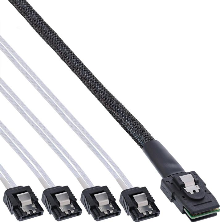 Image du produit InLine Câble SAS (OCR), 1x Mini-SAS vers 4x SATA