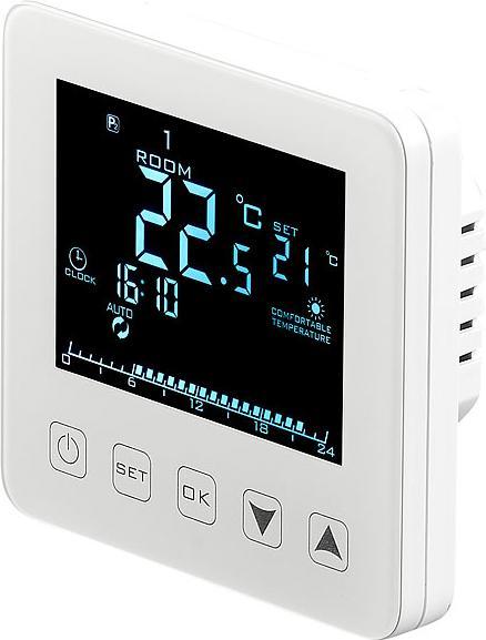 Actual product image Revolt Wall thermostat for floor heating with LCD and touch buttons
