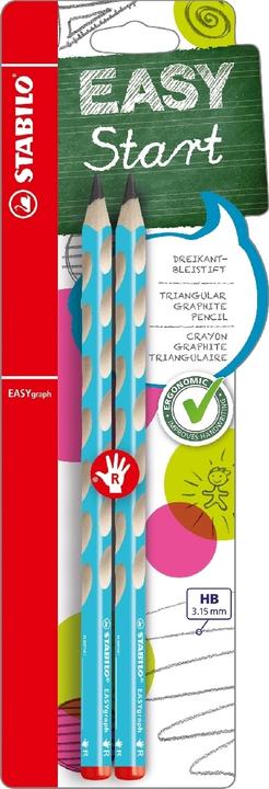Immagine prodotto STABILO Matita triangolare ergonomica per destrimani - EASYgraph in blu - confezione da 2 - livello (3.15 mm, HB, 2 x)