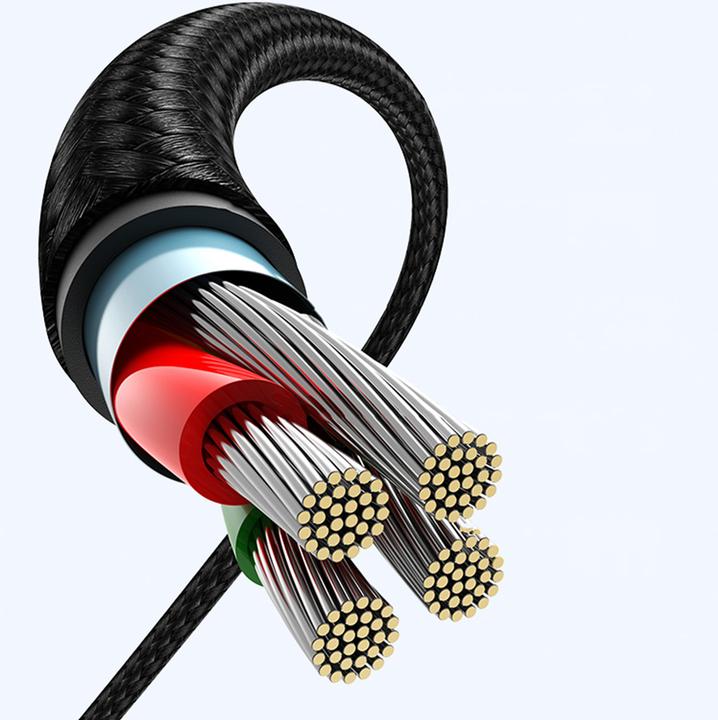 Actual product image Ugreen USB-C to USB-A 2.0 Angled Cable US176, 3A, 3m (Black) (3 m, USB 2.0)