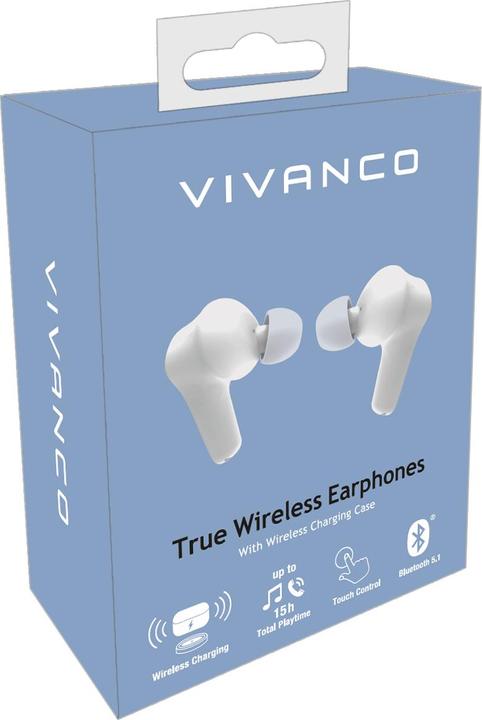 Actual product image Vivanco COMFORT PAIR W Headset True Wireless Stereo (TWS) In-ear Calls/Music Bluetooth White (No noise cancelling, 10 h, Wireless)