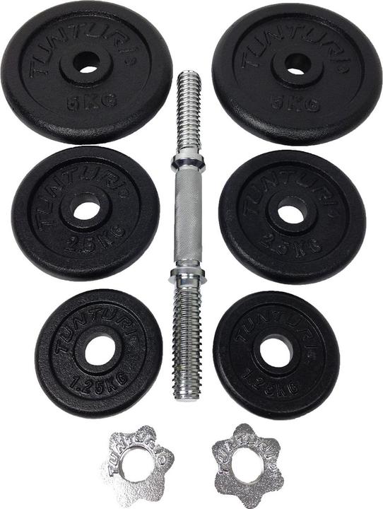 Actual product image Tunturi Kurzhantelset 20 kg (2 x 1.25 kg, 2 x 2.5 kg, 2 x 5 kg)
