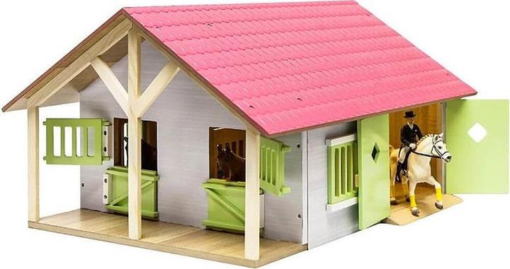 Image du produit Kids Globe Farming Écurie Rose avec 2 boxes et rangement