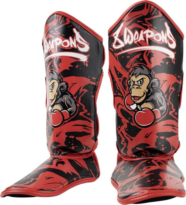 8Weapons 8 WEAPONS Kids Shin Guards - Joe black-red S/M (S/M)