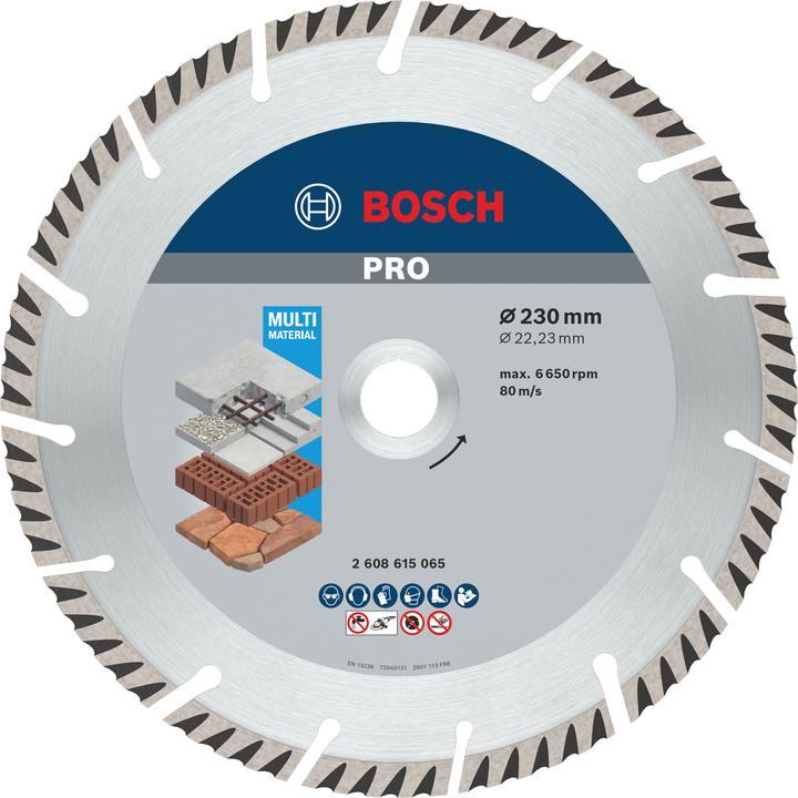 Bosch Professional Zubehör PRO Multi Material Diamanttrennscheibe, 230 x 22,23 mm